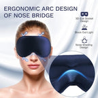99% Fully Block Out Light Eye Sleep Mask, 3D Deep Contoured Eyes Cover Zero - Image 4
