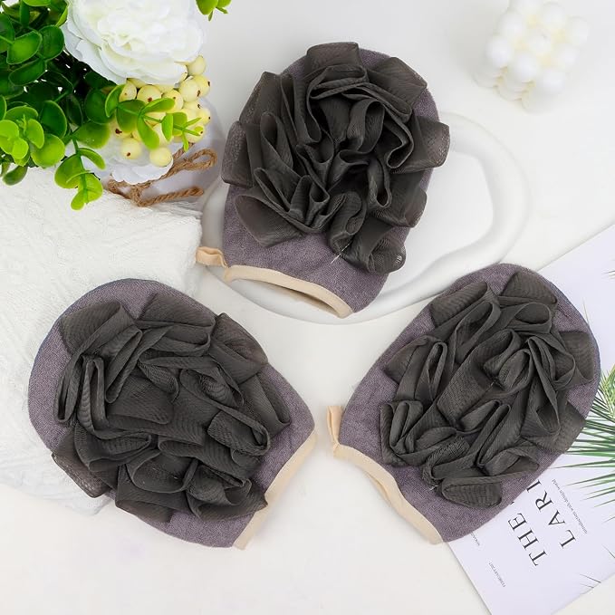 3 Pack Bath Loofah Body Sponge Brushes Loofah Exfoliating Glove Bath Shower - Image 7