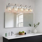 Modern Bathroom Vanity Light, 5-Light Chrome Wall Sconce - Image 6