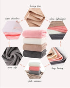 Lumimi Towel Set of 8 Very Soft Microfiber 4 Bath and 4 Hand Towels Quick Dry - Image 2