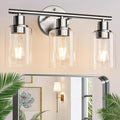 Zarbitta 3-Light Bathroom Light Fixtures, Brushed Nickel Vanity Light, by Zarbitta