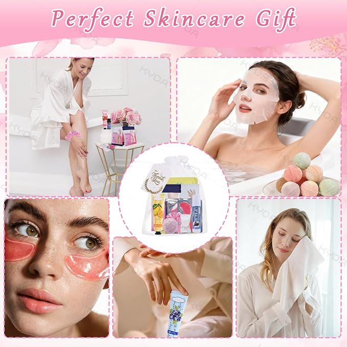 KYDA 78PCS SPA Party Supplies, Face Mask, Hand Cream, Lip Balm, Under Eye - Image 3