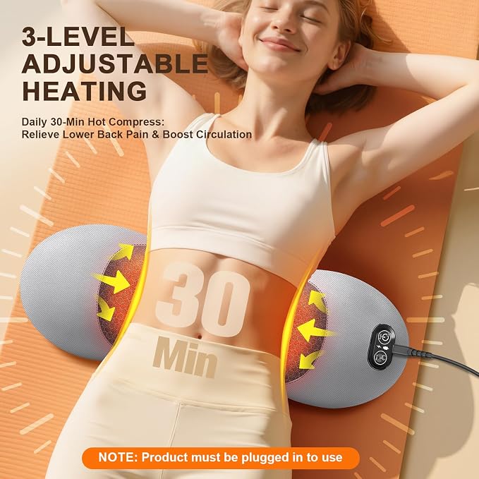 3-in-1 Electric Lumbar Support Pillow, Triple Fusion Back Massager - Image 4