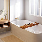 Tinamo Acacia Bathtub Caddy Tray Table | 35x9 Inch Large Bath Tub Wooden | - Image 4