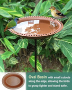Garbuildman 28 inch Lightweight Birdbaths Antique Decoration Detachable - Image 3
