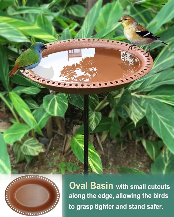 Garbuildman 28 inch Lightweight Birdbaths Antique Decoration Detachable - Image 3