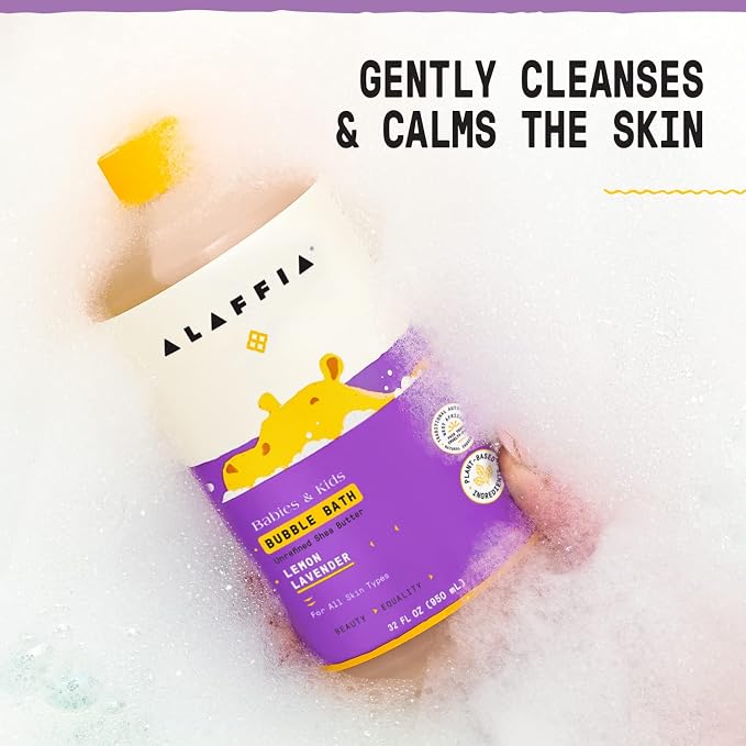 Alaffia Bubble Bath for Babies & Kids, Lemon Lavender 2-Pack – Long-Lasting - Image 5