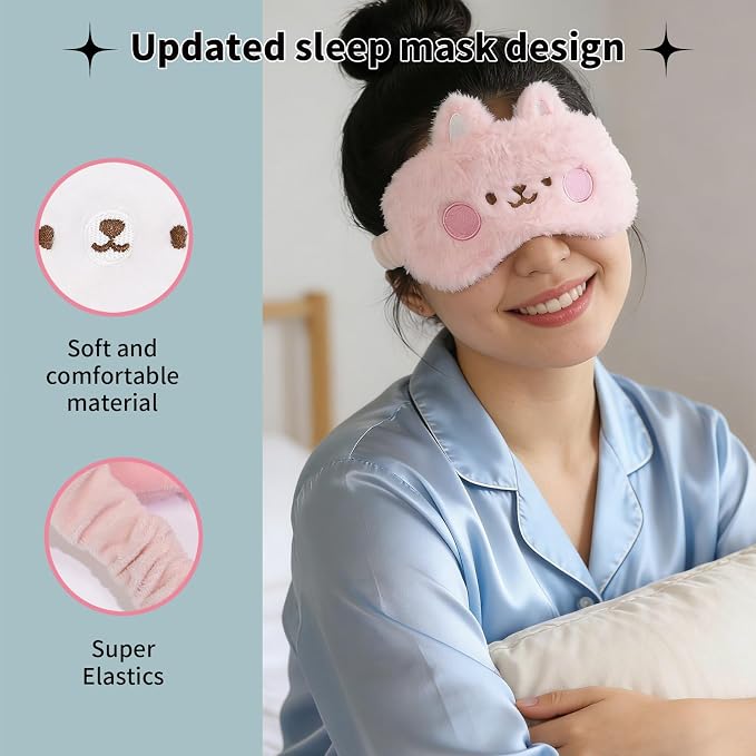 PERFECTSIGHT Sleep Eye Masks, Cute Sleep Eye Cover Lightweight Adjustable - Image 5