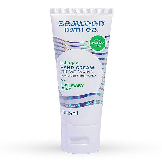 Seaweed Bath Co. Collagen Hand Cream, Rosemary Mint Scent, 2 Ounce, Sustainably by TheSeaweedBathCo