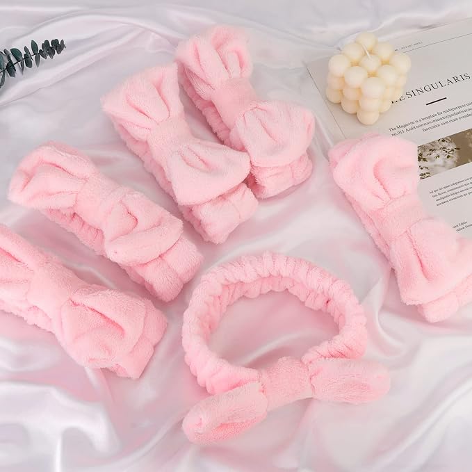 WHAVEL 6 Pack Pink Spa Headband - Image 7