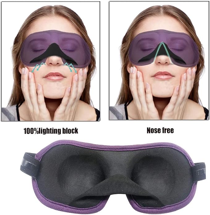 3D Eye mask for Sleeping, Machine Washable, Sleep Mask for Women, Blinder - Image 5