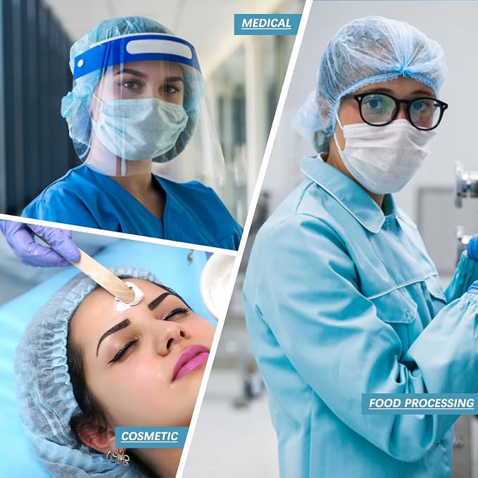 100 Pack 21" Disposable Nonwoven Bouffant Caps Hair Net - Image 7
