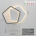 Shine LUEST Modern LED Ceiling Light Fixture Dimmable Black Flush Mount Ceiling - Image 2
