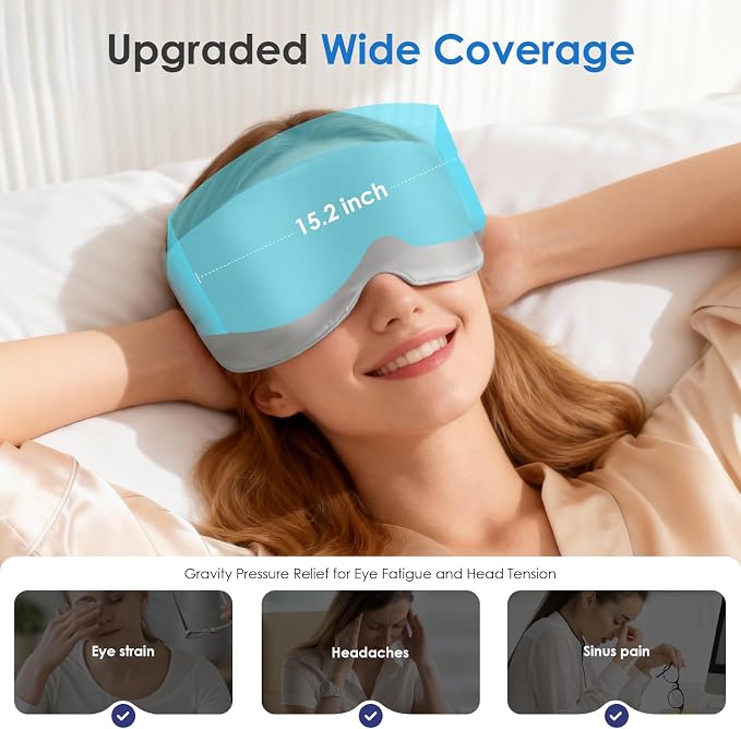 Weighted Eye Mask for Sleeping, Silk Sleep Mask for Side Sleeper - Image 3