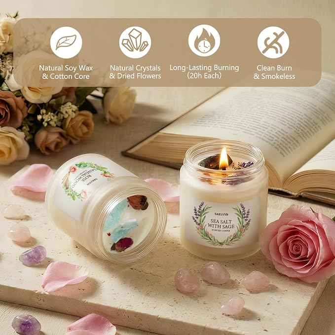 Scented Candles for Home, 8 Pack Soy Candles Gift Set for Women, Aromatherapy - Image 3
