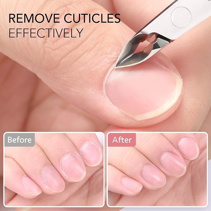 GAOY 3-in-1 Cuticle Remover Kit, Professional Cuticle Trimmer, Pusher and Sharp - Image 2
