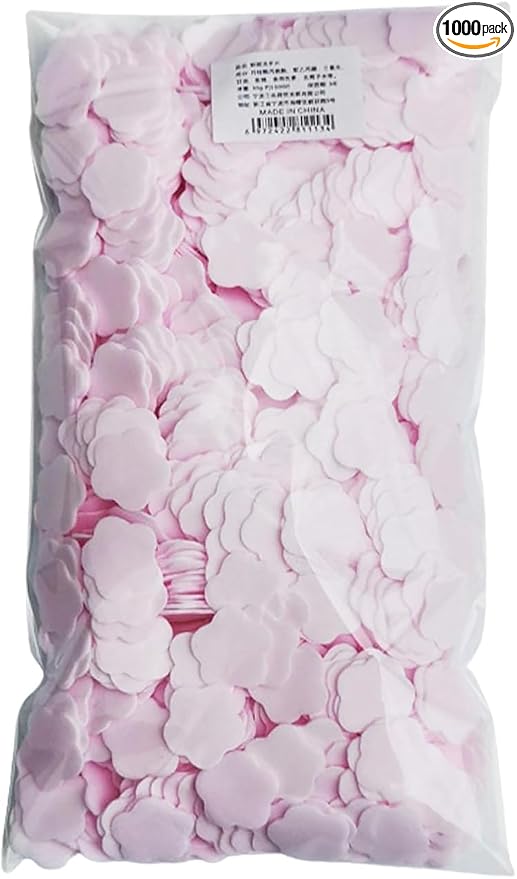 1000 Sheets Pink Portable Hand Soap Disposable Paper Soap, Travel Hiking by Unknown