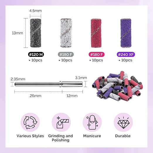 MelodySusie Nail Drill Bits, Nail Gel Polish Remover Tool - Image 6