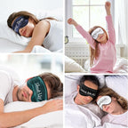 Geyoga 4 Pieces Funny Eye Mask for Sleep Soft Satin Blocking Blindfold - Image 5