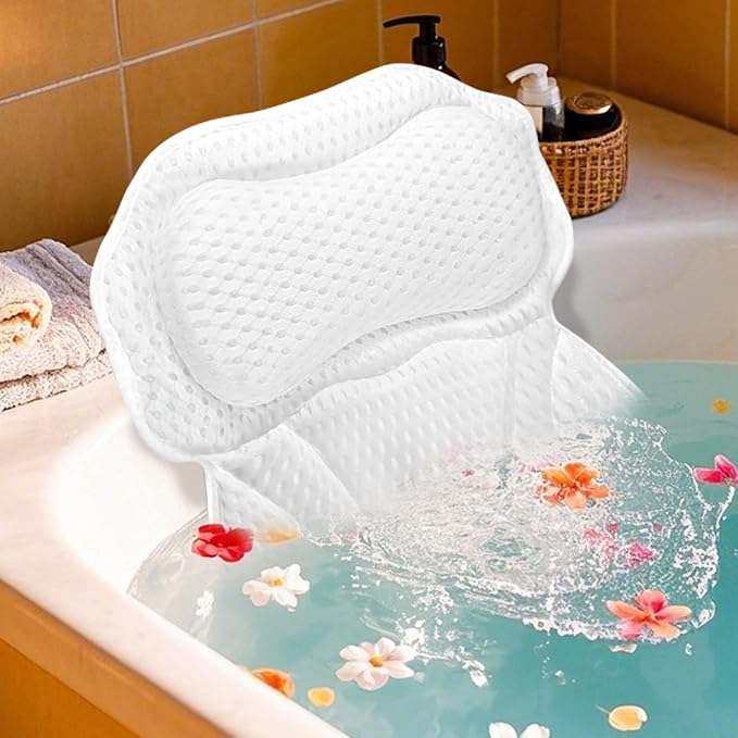 Luxury Bathtub Pillow, 4D Air Mesh Soft Bath Pillow - Image 2