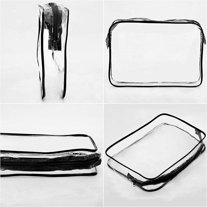 Tbestmax 10 Pack Clear Cosmetic Bags Makeup Bags Portable Waterproof TSA - Image 4