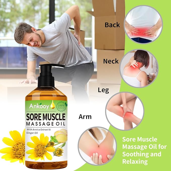 3 Pack Massage Oil for Massage Therapy, Sore Muscle Arnica Oil & Relaxing - Image 4