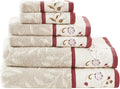 Madison Park Serene 100% Cotton Bath Towel Set Luxurious Floral Decorative by MADISONPARK