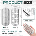 Moxweyeni 12 Pack Silver Foot File Callus Remover Replacement Blades Metal File - Image 2