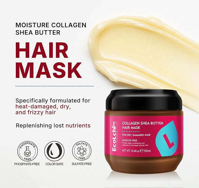 Collagen Shea Butter Hair Mask Deep Repair Conditioning Collagen Shea Butter - Image 2