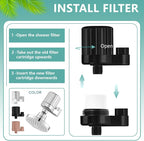 Water Replacement Filter for Shower Head, Compatible - Image 4