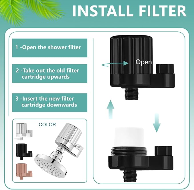 Water Replacement Filter for Shower Head, Compatible - Image 4