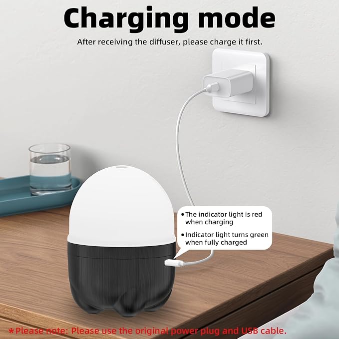 SEEDSEEL 150ML Cordless Essential Oil Diffuser, Rechargeable Battery Powered - Image 3