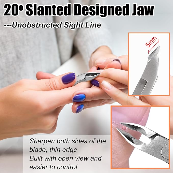 LePinko 4 Packs Upgraded Cuticle Trimmer kit, Sharp Dead Skin Clipper, - Image 4