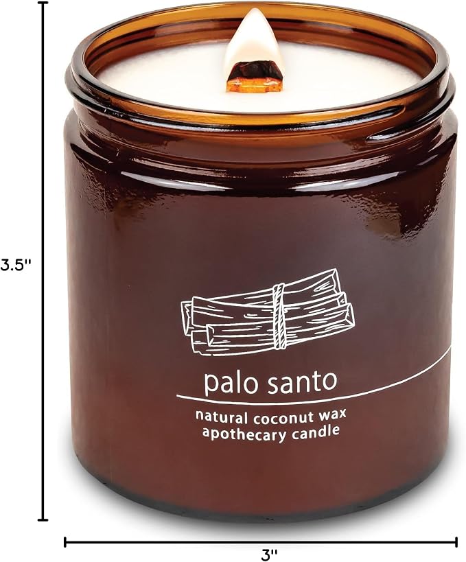 Hemlock Park Palo Santo Apothecary Hand-Poured Scented Candle | Crackling Wood - Image 6