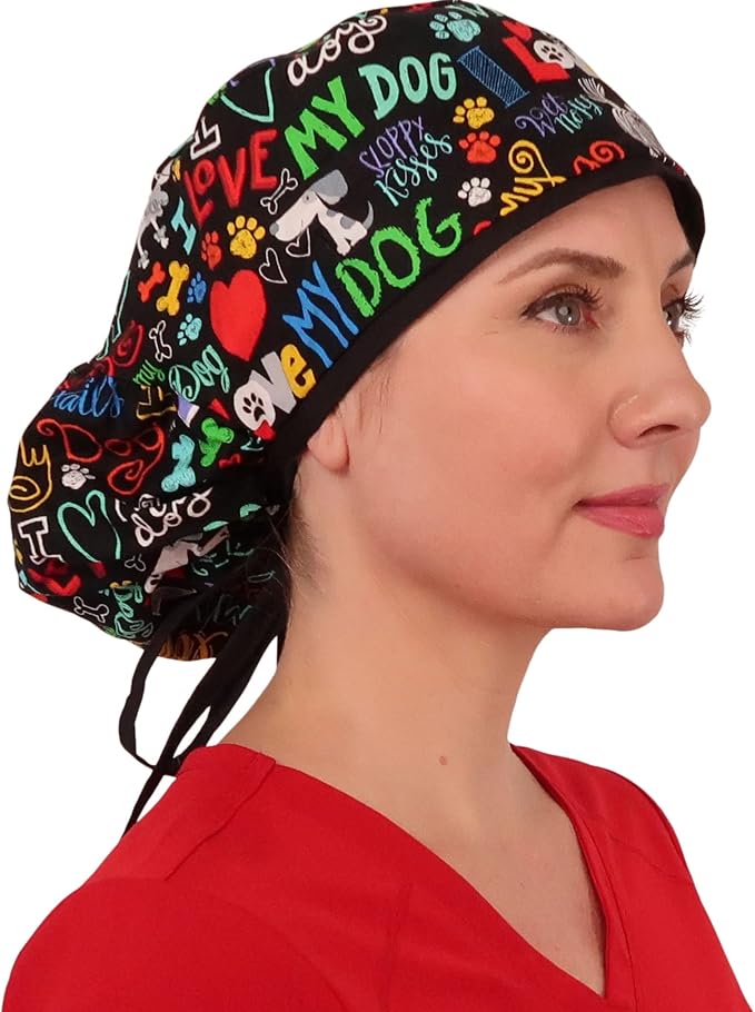 Sparkling EARTH Big Hair Ponytail Classic Surgical Style Scrub Working Cap - Image 3