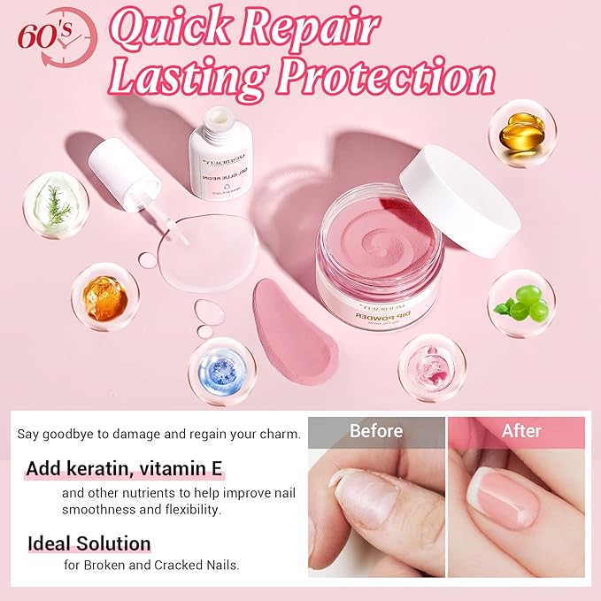 AZUREBEAUTY Nail Repair Kit for Broken Cracked Split Weak Nails, Emergency Easy - Image 2