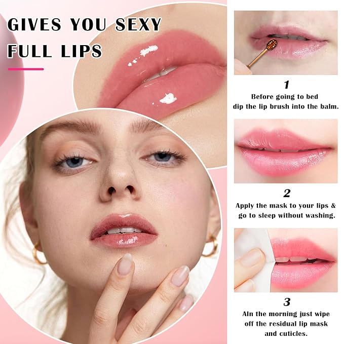 Honey Pot Lip Balm, Fade Lip Lines Prevention Dry and Cracked Lip Mask Overnight - Image 6