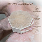 iTokGoK® Silver-Infused 2-in-1 Silicone Body Scrubber, Double-Sided Design Body - Image 3