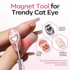 modelones Cat Eye Gel Polish Nail Magnet, 3-in-1 Cat Eye Magnet Pen & - Image 6
