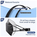 KN95 Face Masks Black Adults - Image 4