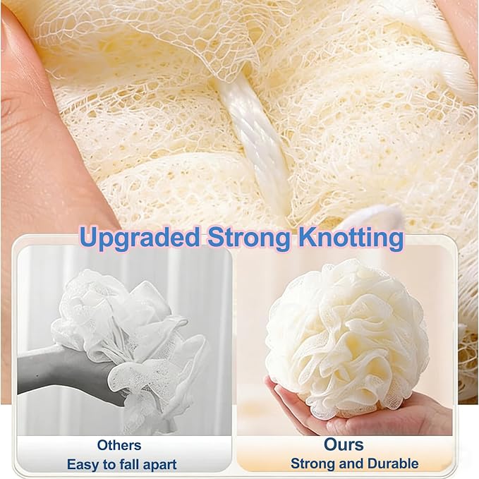 Loofah Sponge 4 Pack, 60G Soft Loofa Bath Sponges Luffa - Image 5