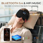 Sleep mask Headphones, 100% Blackout 3D Zero Eye Pressure Bluetooth Sleep mask - Image 5
