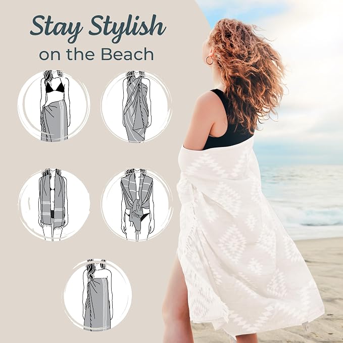 Premium Turkish Beach Towel – 100% Natural Cotton, Quick Dry, Sand Free - Image 5