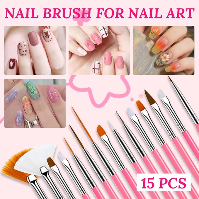 Nail Stand For Press On With Nail Art Brushes Nail Holder For Painting Practice - Image 3