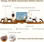 Teak Bathtub Tray, Luxury Bath Table Tray - Image 2