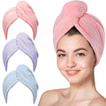 Hicober Microfiber Hair Towel, 3 Packs Hair Turbans by Hicober