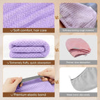 HOMEXCEL 5 Pack Microfiber Hair Towels - Image 4