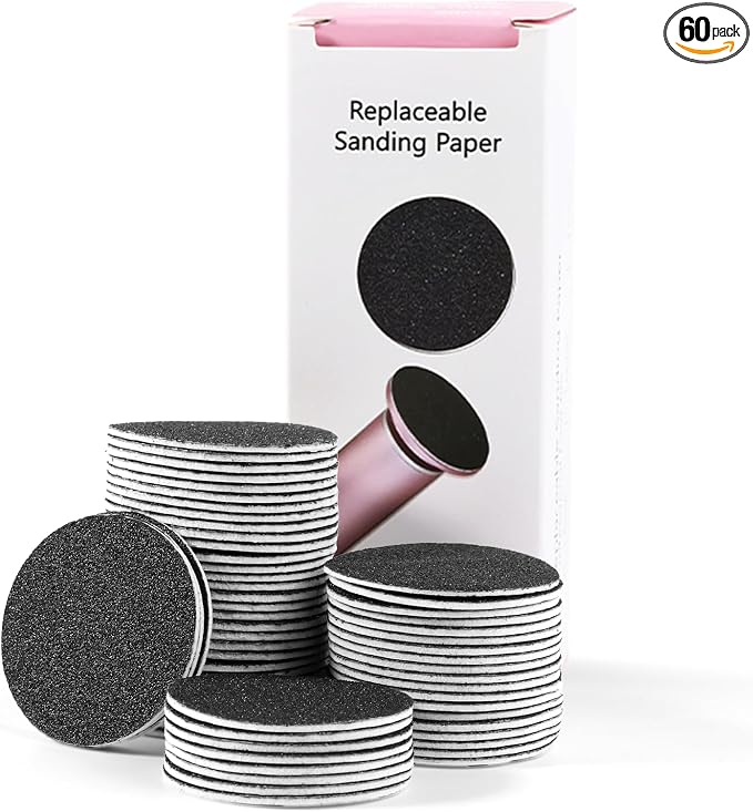 Replaceable Sandpaper for Electric Foot File: 60 Pcs/1 Box Feet Grinder for by WelcometovisitLIONVISON