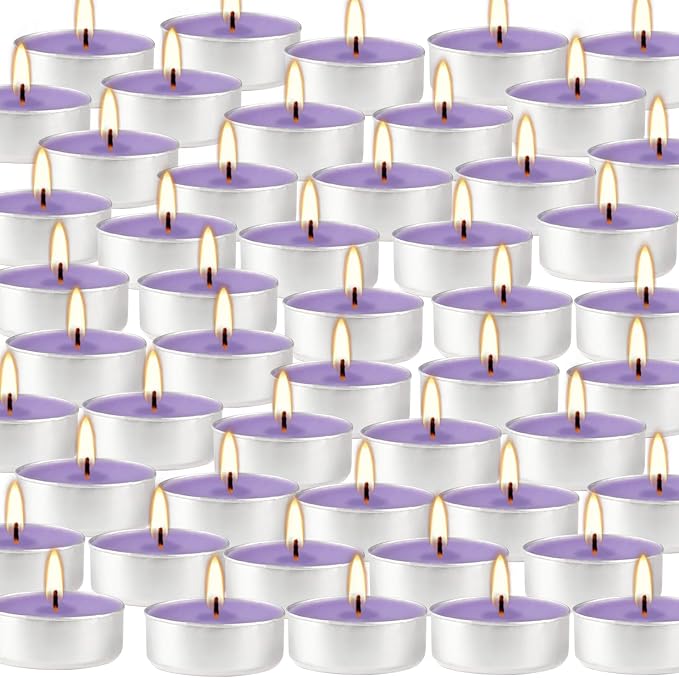 Purple Lavender Scented Tealight Candles - Image 7
