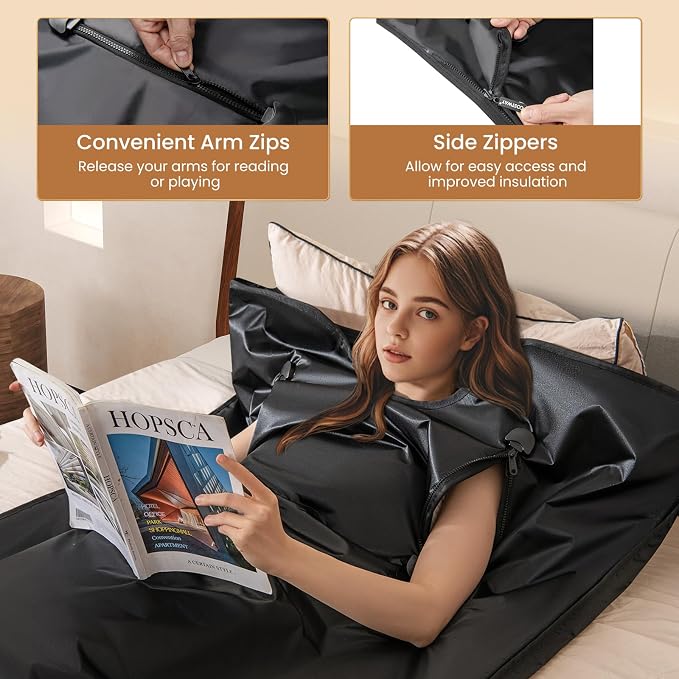 ARLIME Infrared Sauna Blanket, Portable Full-Body Home Sauna Blanket, 90-180°F - Image 8